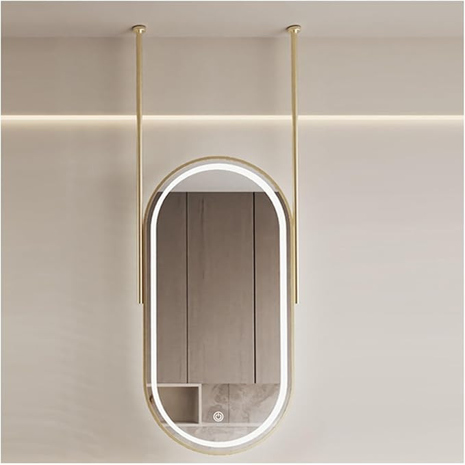 Ceiling Hanging Mirror,Decorative Mirrors for Entry Bedroom,Luminous Floating Makeup Vanity Mirro... | Amazon (US)