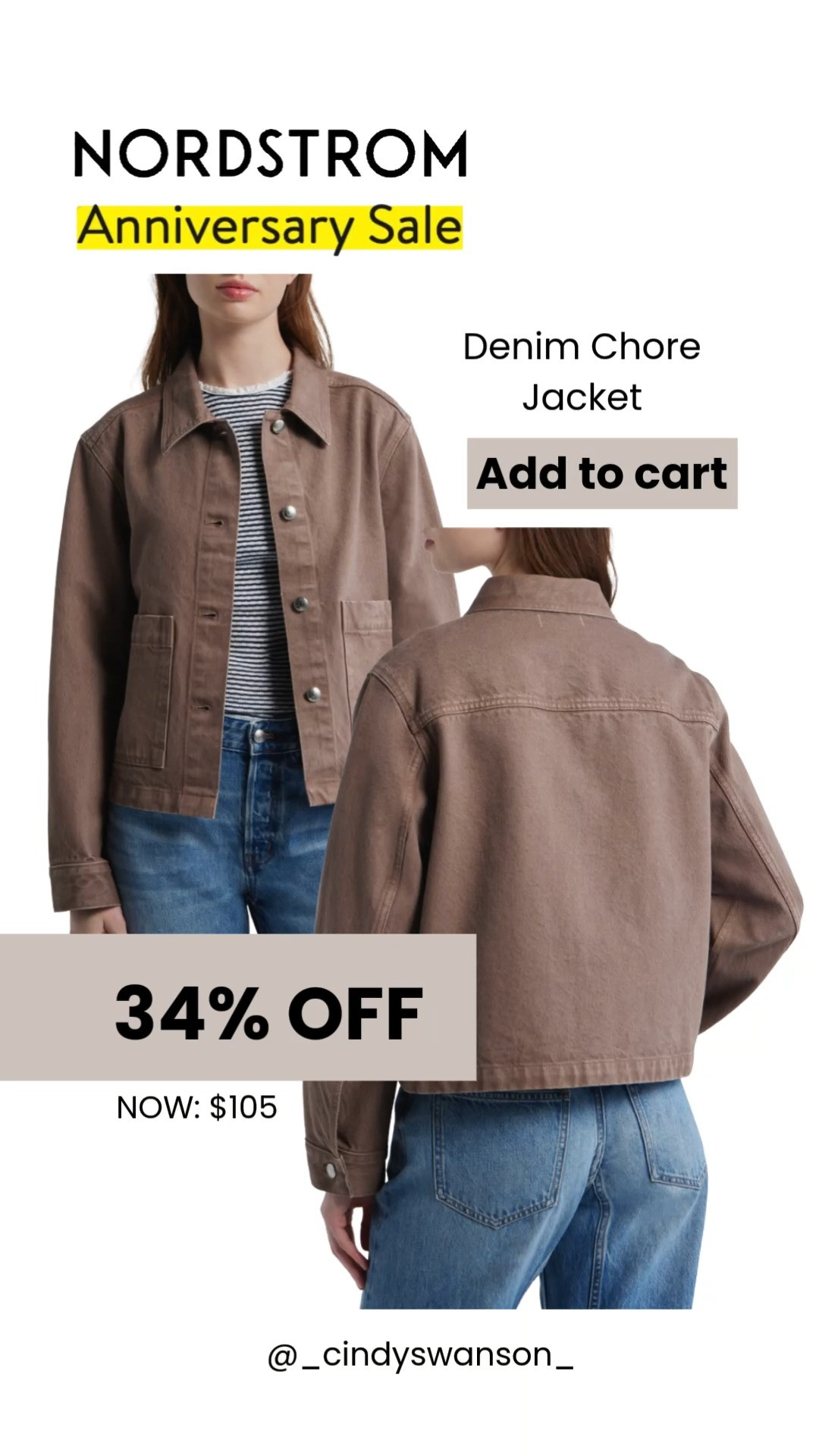 A denim chore jacket is one of those layering pieces you’ll wear on repeat. Throw it over tees, sweaters, dresses, or leggings for an effortlessly cool look. 

It’s 34% off during the Nordstrom Anniversary Sale, making now the perfect time to grab it!

💡 LTK MADE EASY
❤️ Heart = Support my posts!
🔖 Save = Get sale & restock alerts
📋 Lists = Keep favorites organized
📲 Share = Send lists and products to a friend. Hello, Christmas List!
💬 Comment = Ask me anything about sizing or styling. :-) 

 #LTKootd #LTKOver40 #LTKSaleAlert