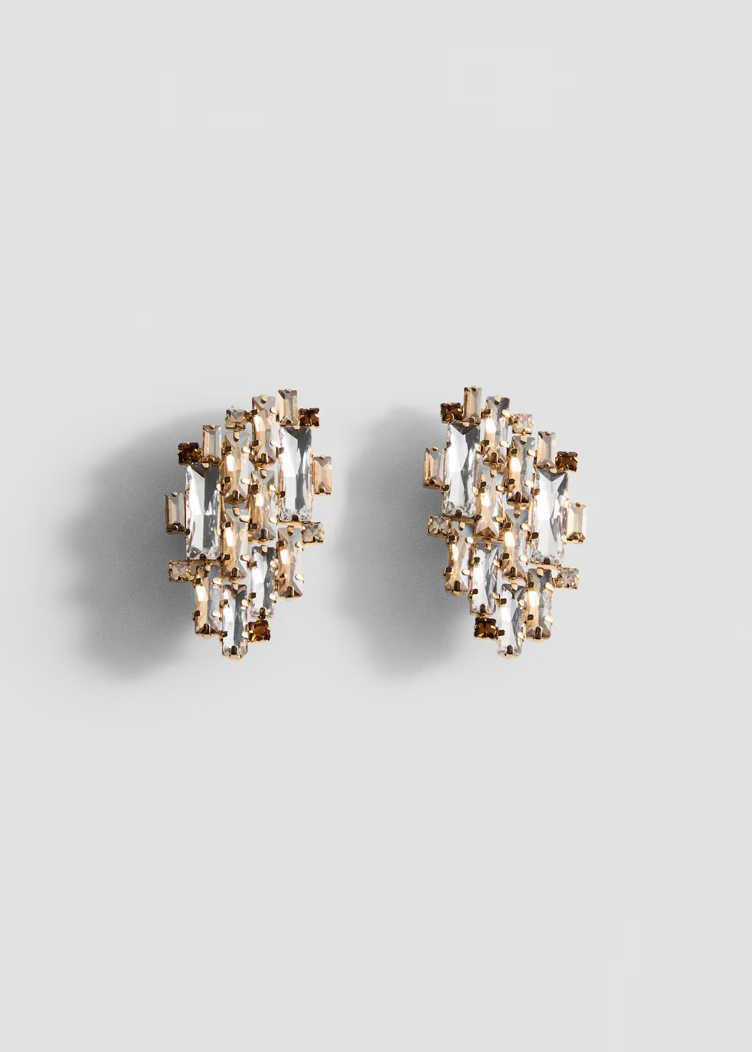 Combined crystal earrings - Women | MANGO USA | Mango (US/MX/AU)