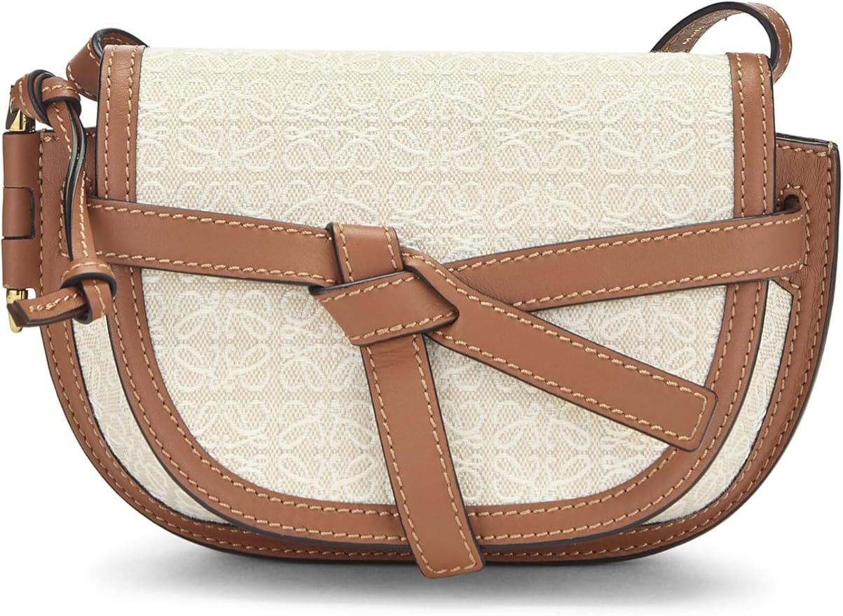 Amazon.com: Loewe, Pre-loved Brown Logo Jacquard Canvas Gate Dual Bag Mini, Brown : Amazon Luxury | Amazon (US)