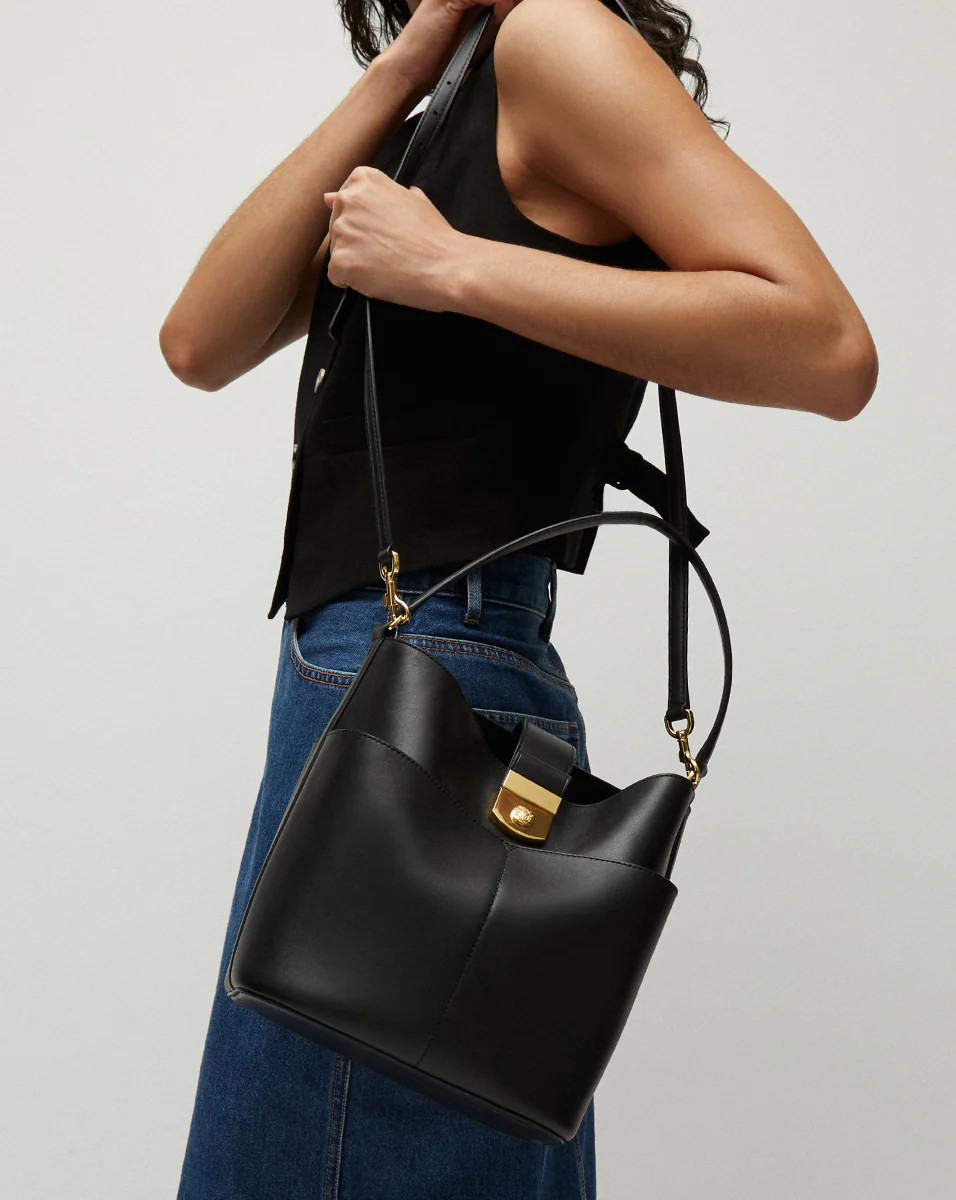 Large Crest Lock Bucket Bag | Veronica Beard