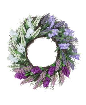 Northlight Heather and Star Flower Artificial Spring Wreath 22-Inch | Macys (US)