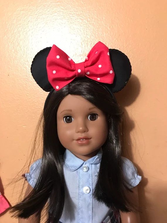 Minnie Mouse Ears for American girl dolls or 18 inch dolls | Etsy (US)