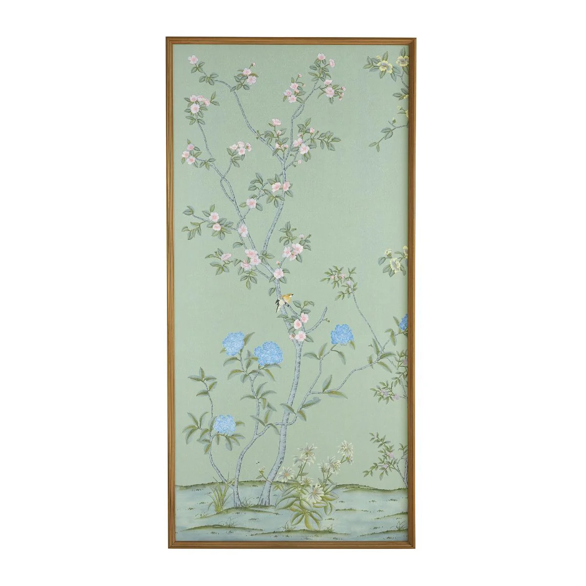 Nicola's Garden Framed Chinoiserie Mural Panel I | Caitlin Wilson Design