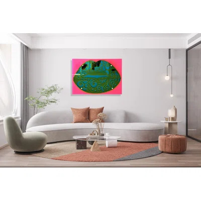 Pop Art Lips Wall Sculpture - Mirrored Acrylic Abstract Decor | Wayfair North America