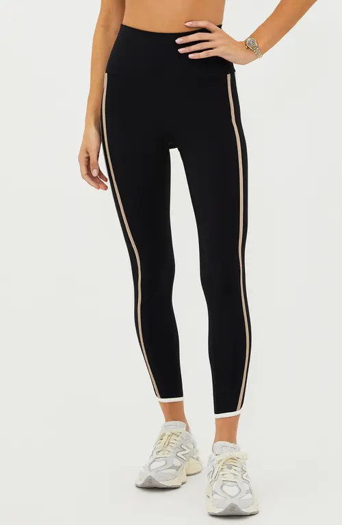 Beach Riot Nella Side Stripe Ankle Leggings in Sandshell Colorblock at Nordstrom, Size Medium | Nordstrom
