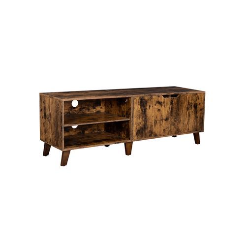 Rustic Brown Wooden TV Cabinet with 2 Doors | Songmics