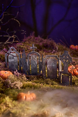 Terrain Concordville Spooky Village Hinged Tombstone Row | Anthropologie (US)