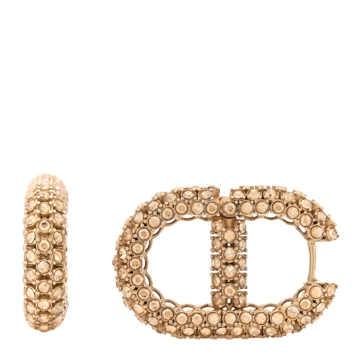 Crystal Clair D Lune Earrings Gold | FASHIONPHILE (US)