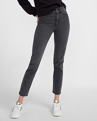High Waisted Black Slim Jeans | Express