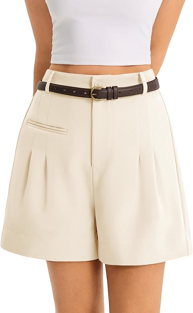 Cicy Bell Womens Wide Leg Dressy Shorts Casual Summer High Waisted Tailored Work Suits Shorts | Amazon (US)