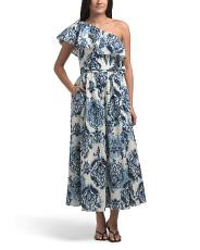 Asymmetrical Ruffle Neck Gown | TJ Maxx