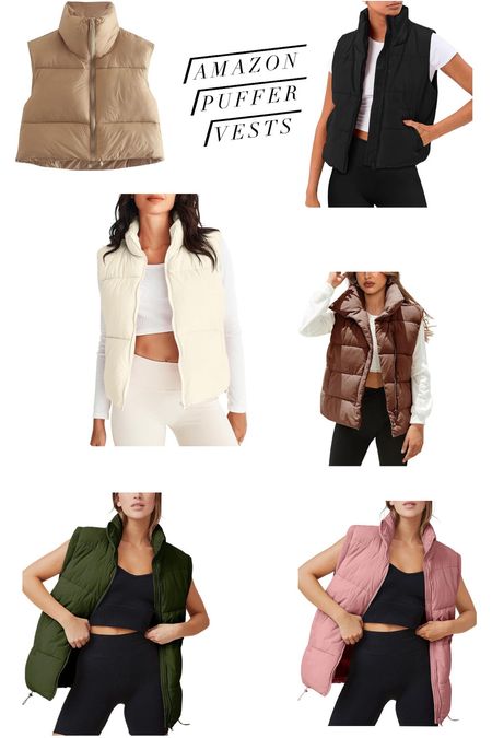 Amazon Puffer Vests!! 

#LTKfindsunder100 #LTKSeasonal #LTKstyletip