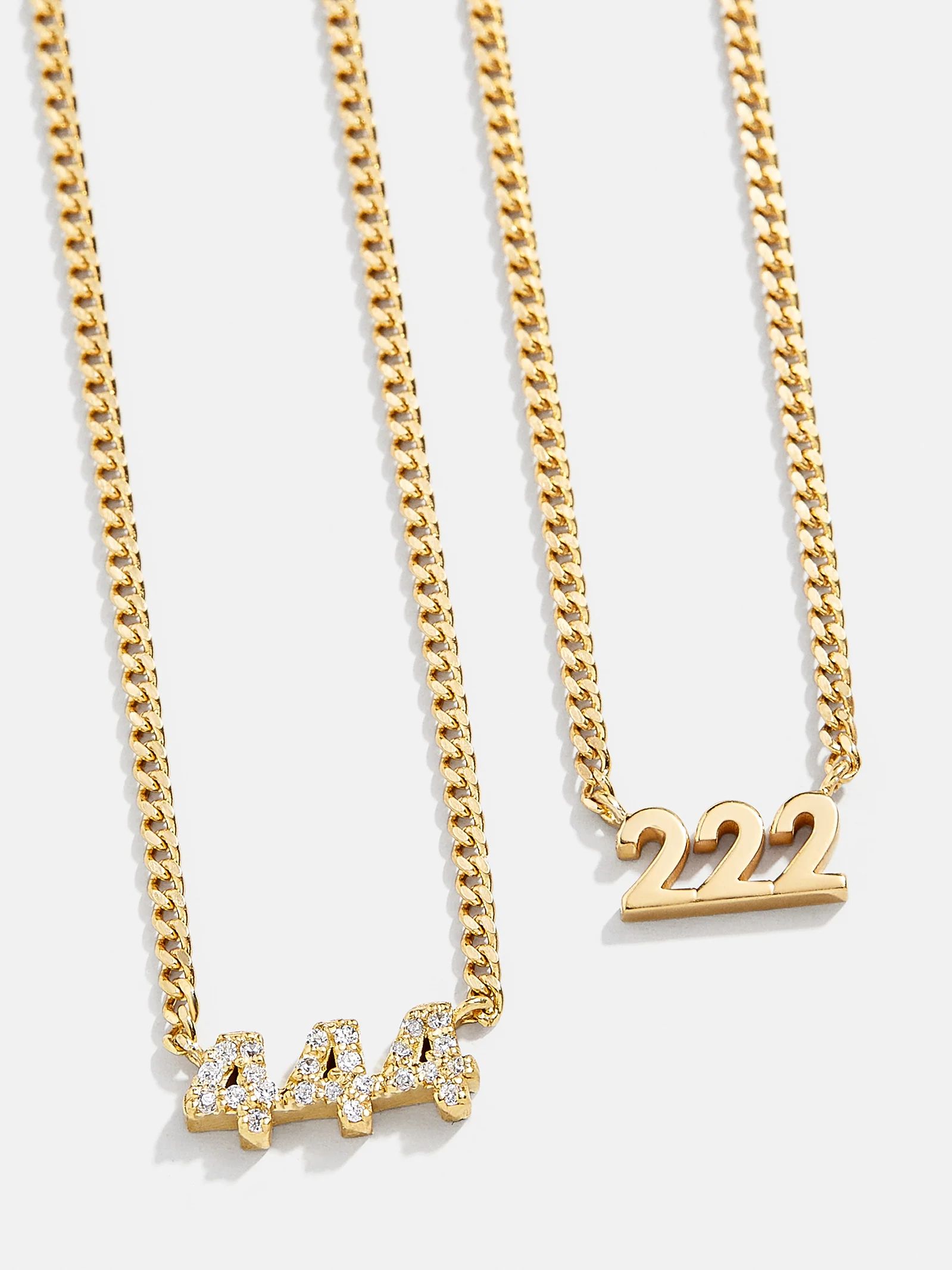 18K Gold Angel Number Custom Nameplate Necklace | BaubleBar (US)