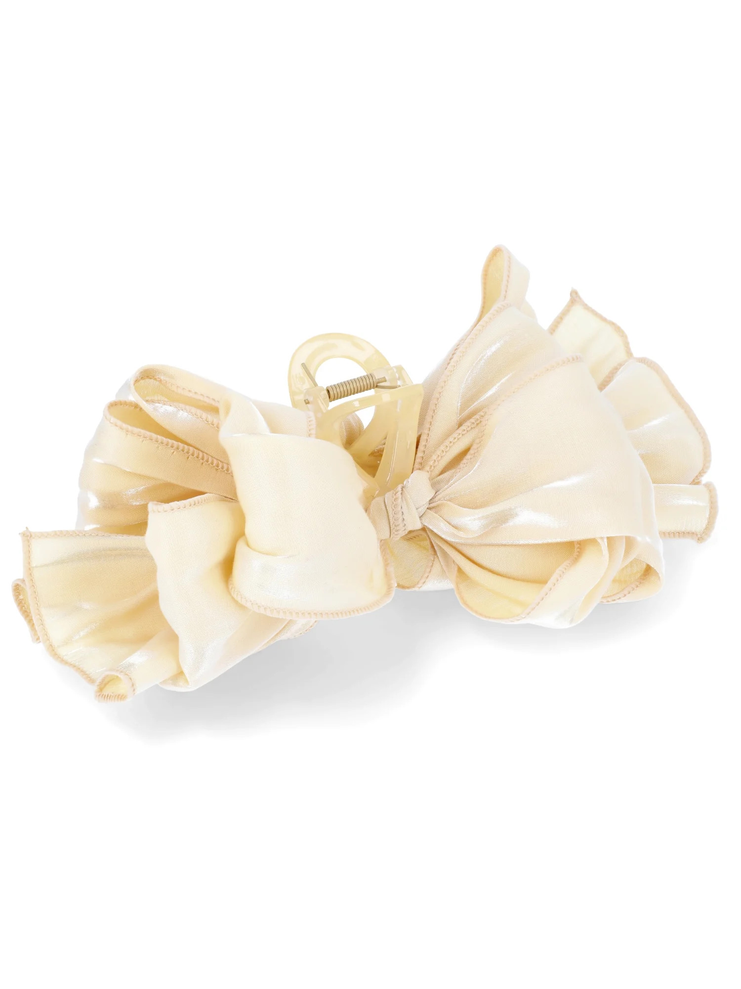 Time and Tru Fabric Bow Claw Clip, Yellow | Walmart (US)