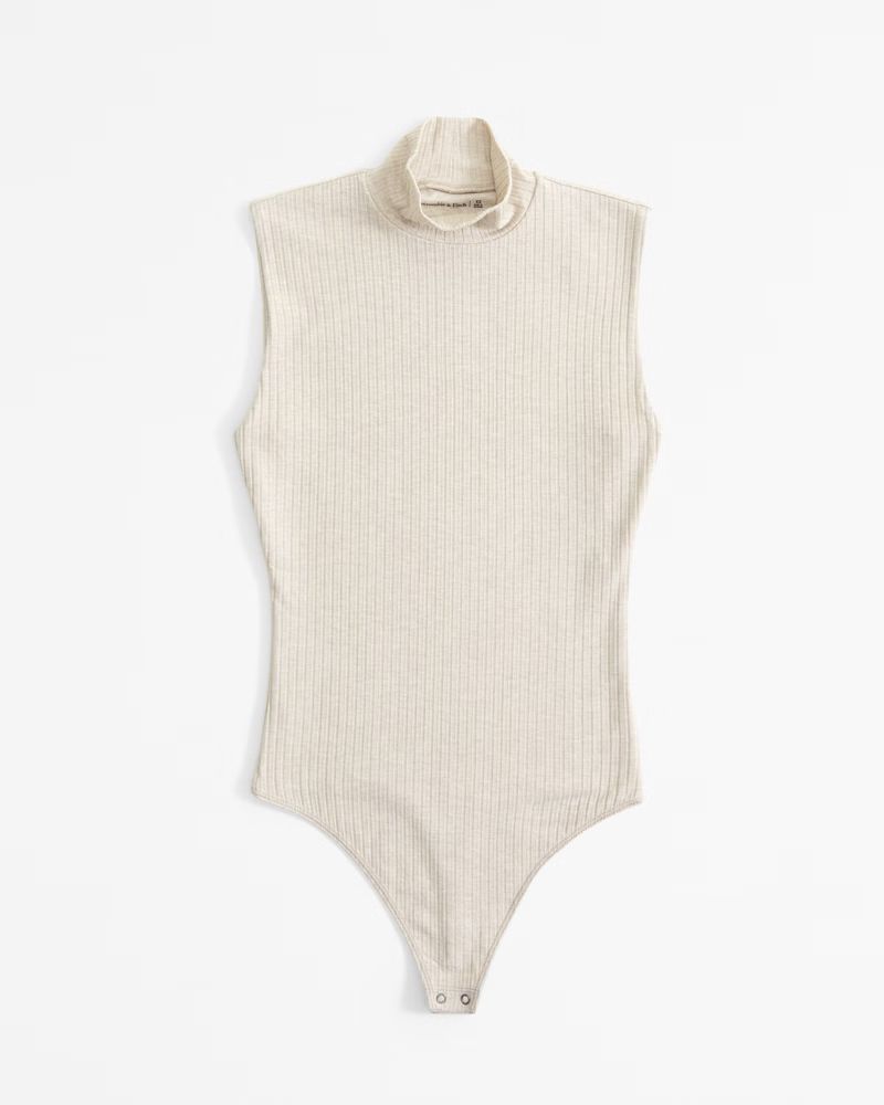 Wide Rib Mockneck Bodysuit | Abercrombie & Fitch (US)