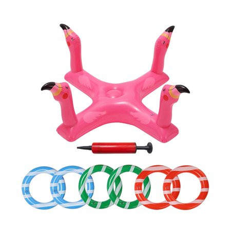 Lacyie Inflatable Pool Ring Toss Games Toys with 6PCS Rings Pool Game | Walmart (US)
