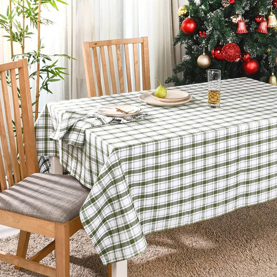 Folkulture Christmas Tablecloths Rectangle 60 x 120, 100% Cotton Farmhouse Table Cloth, Boho Tabl... | Amazon (US)