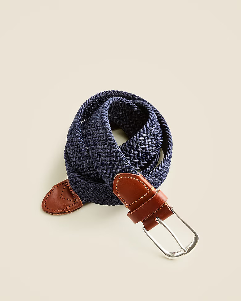 Woven elastic belt with round buckle | J. Crew US