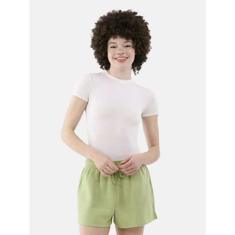 No Boundaries Cotton Jersey T-Shirt Bodysuit, Women’s | Walmart (US)