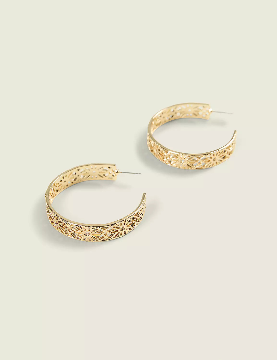 Goldtone Filigree Hoop Earrings | Lane Bryant (US)