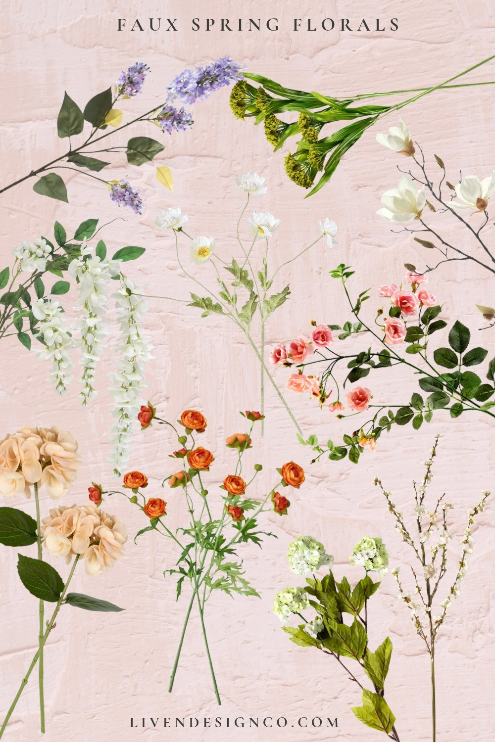 Faux spring floral stems. Home decor. Hydrangeas. 

#LTKSeasonal #LTKHome #LTKSaleAlert