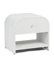 22x21x17 One Drawer Curved Raffia Side Table | Marshalls