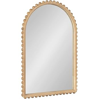 Kate and Laurel Beadbrook Modern Beaded Arched Mirror, 20 x 30, Natural Wood, Transitional Arch W... | Amazon (US)