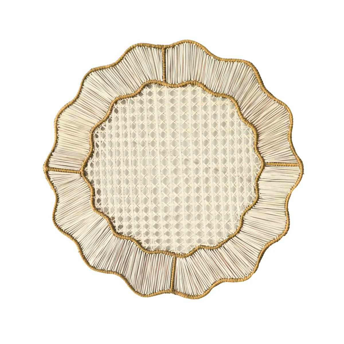 Rattan Scallop Placemats - Set of 4 | Susan Gordon Pottery