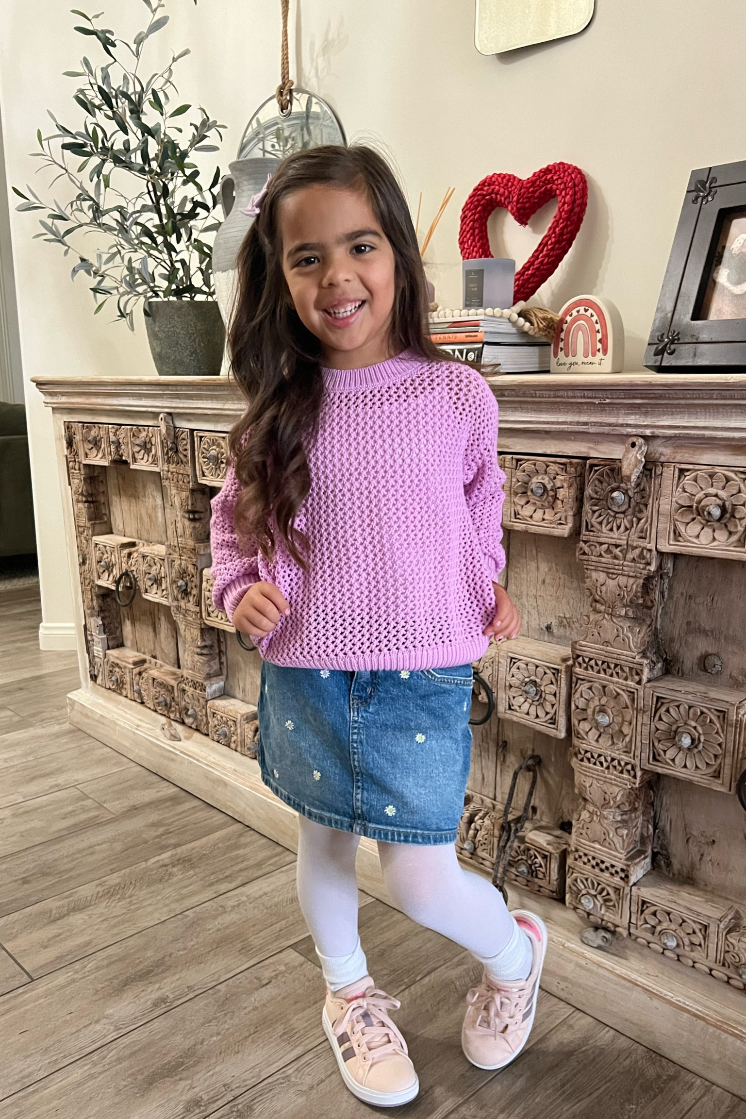 Little girls denim skirt with daisys 

Spring outfit
Little girls adidas 


#LTKkids #LTKshoecrush