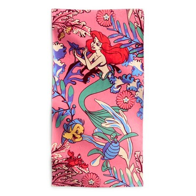 Vera Bradley Women's Outlet Disney Cotton Looped Terry Essential Beach Towel Ariel's Pink Lagoon | Target