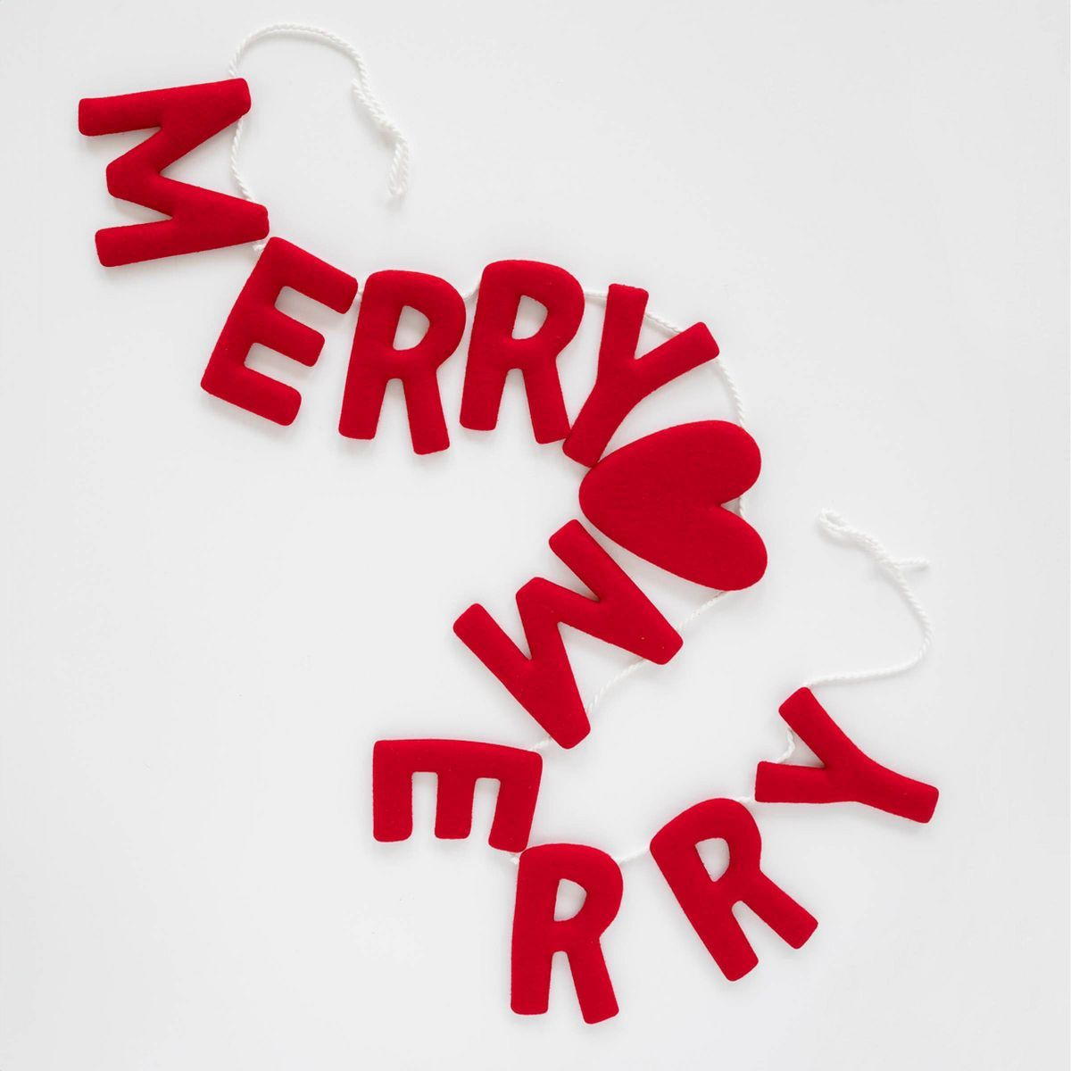 5' Felt 'Merry Merry' Garland Red - Sugar Paper™ + Target | Target