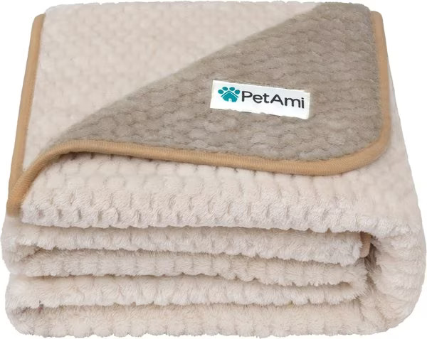 PetAmi Sherpa Fleece Waterproof Waffle Cat & Dog Blanket | Chewy.com
