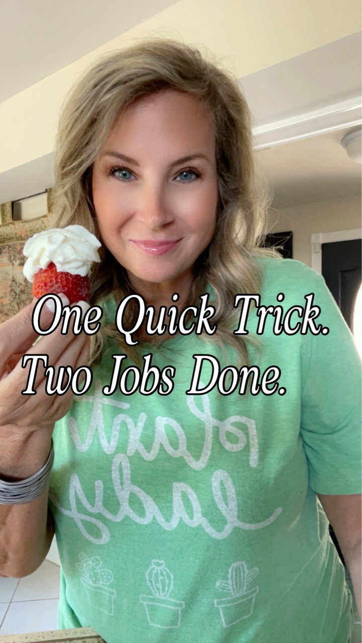 If you’re still cutting out strawberry stems one by one, try this instead. 🍓

One quick move removes the stem and cores the strawberry at the same time. Faster prep, less waste, and one of those little kitchen hacks you’ll use all summer.

🍓 Save this one for later.
🍓 Follow for more easy kitchen shortcuts.

#LTKmomlife #LTKHome #LTKfoodie