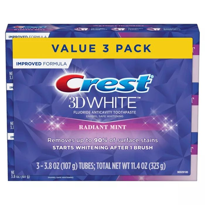 Crest 3D White Whitening Toothpaste, Radiant Mint | Target