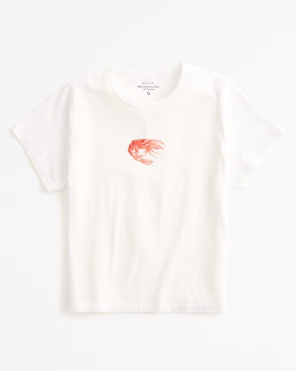 Women's Short-Sleeve Prawn Graphic Skimming Tee | Women's Tops | Abercrombie.com | Abercrombie & Fitch (US)
