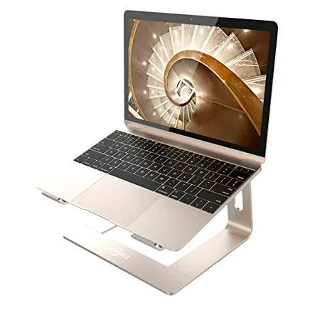 MCFANCE Laptop Stand for Desk Gold, Aluminum Computer Riser Ergonomic Laptop Holder Compatible with  | Walmart (US)