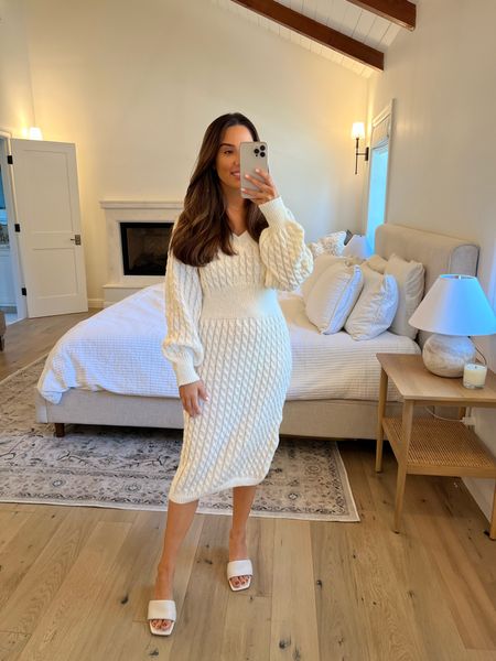This cable knit sweater dress from @cupshe will be on repeat 🤍

#LTKunder50 #LTKHoliday