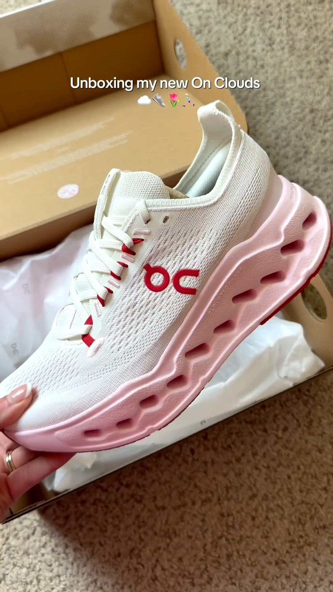 obsessed with these On Clouds ☁️👟🌷🏃🏼‍♀️ Which ones are your fav?? 👀 #onclouds #sneakers #unboxing #springsneakers #fyp 

#LTKSeasonal #LTKU #LTKSaleAlert