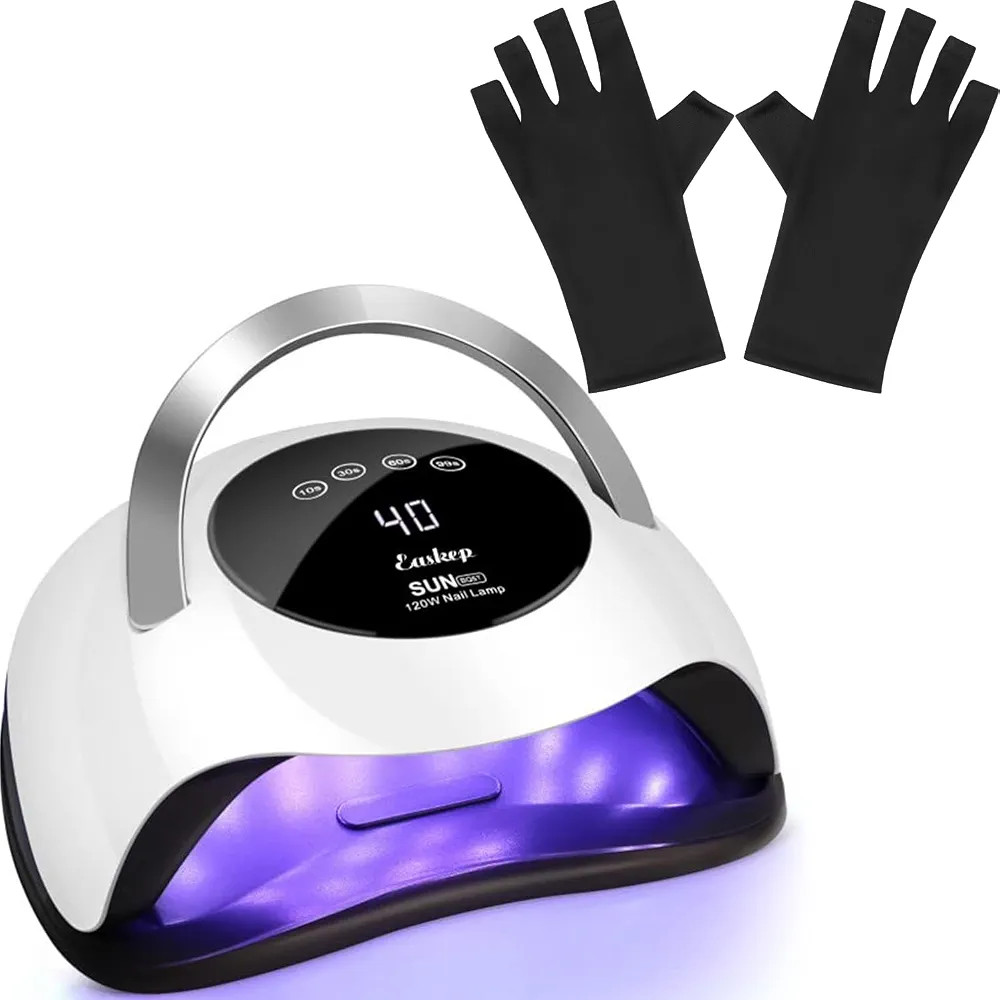 Lampe UV pour ongles Easkep 120 W - Lampe UV avec gants UV - Kit séchoir à ongles - Lampe UV po... | Amazon (CA)