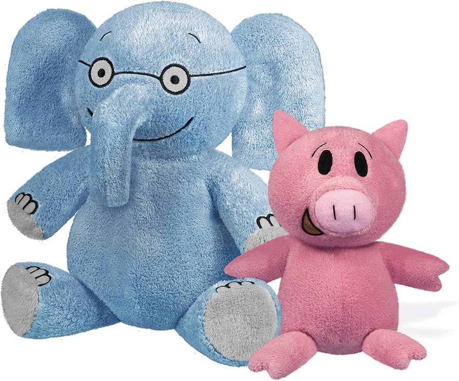YOTTOY Mo Willems Collection | Pair of Elephant & Piggie Soft Stuffed Animal Plush Toys – 7” ... | Amazon (US)