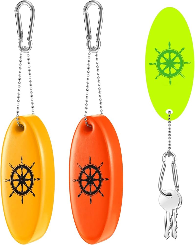 Floating Keychain Oval Shaped Foam Floating Key Ring Glow in the Dark for Surfing Swimming Outdoo... | Amazon (US)