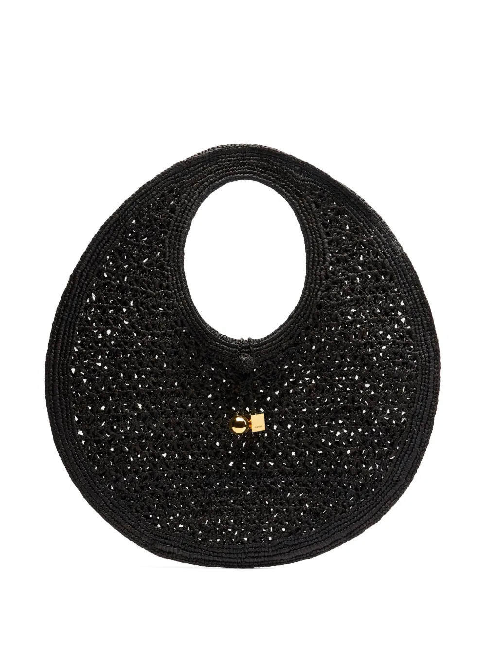 Jacquemus Le Rond Spiaggia Raffia Shoulder Bag | Black | FARFETCH UK | Farfetch Global