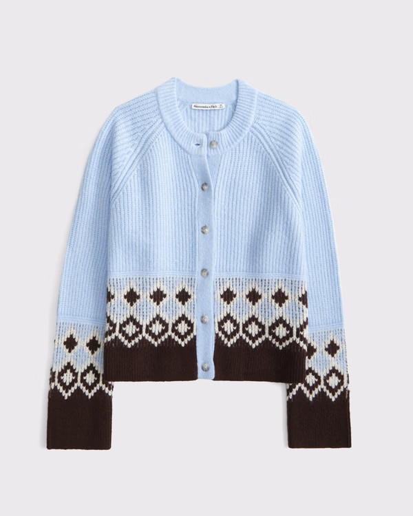 Fairisle Crew Cardigan | Abercrombie & Fitch (US)