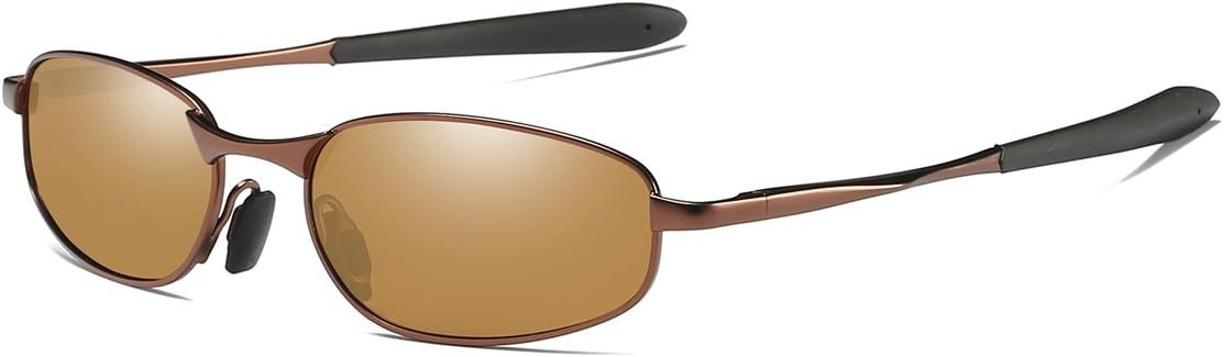 ZHILE Polarized Sunglasses Small Size Rectangular Metal Frame for Men and Women UV400 Protection | Amazon (US)