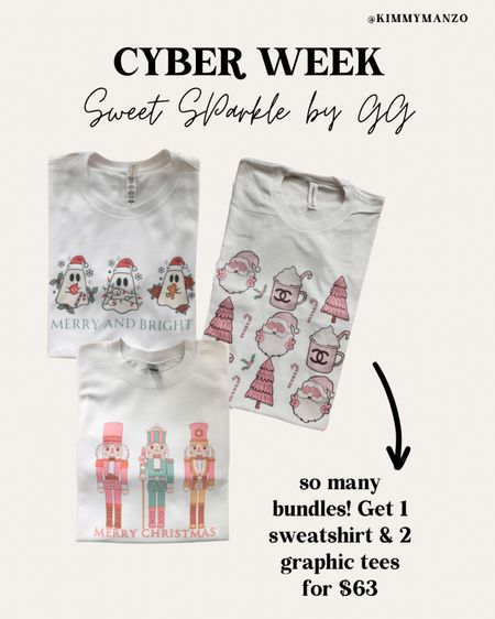 Cyber Week deals continue!! Get these adorable graphic tees for an amazing deal. They would be the perfect graphic to go with your holiday outfits. 

Christmas 
Holiday party 

#LTKCyberWeek #LTKHoliday #LTKsalealert