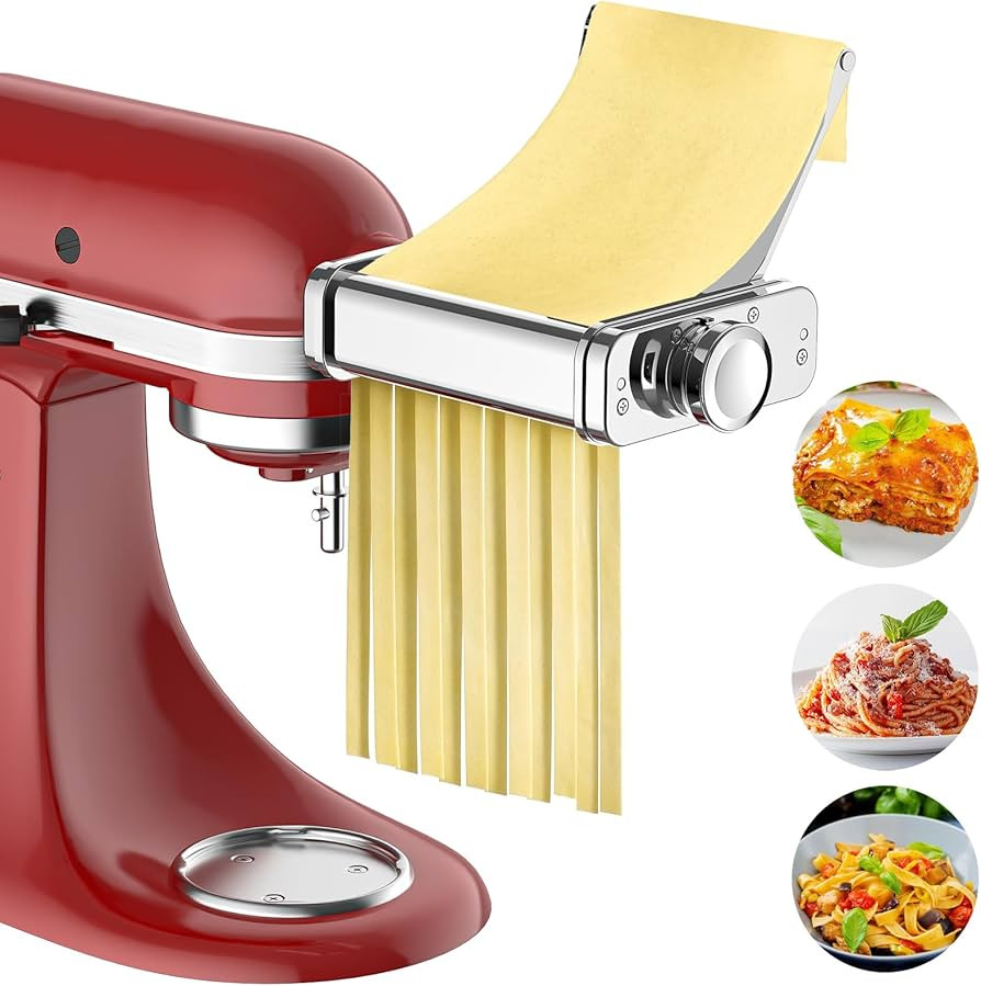 GVODE 3 in 1 Pasta Attachment for KitchenAid Stand Mixer, All Metal Pasta Maker KitchenAid Attach... | Amazon (US)