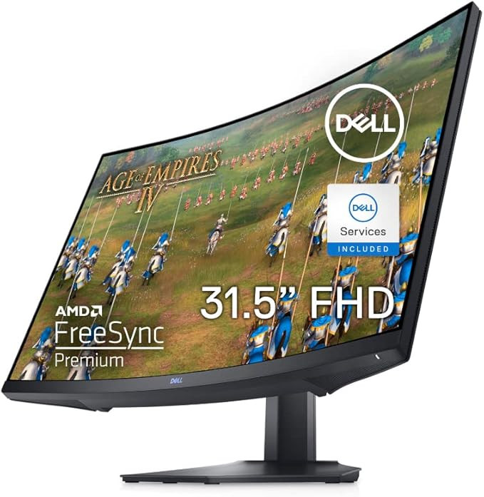 Dell S3222HG Curved Gaming Monitor - 32-inch 165Hz Full HD (1920 x 1080) Display, 1800R Curvature... | Amazon (US)