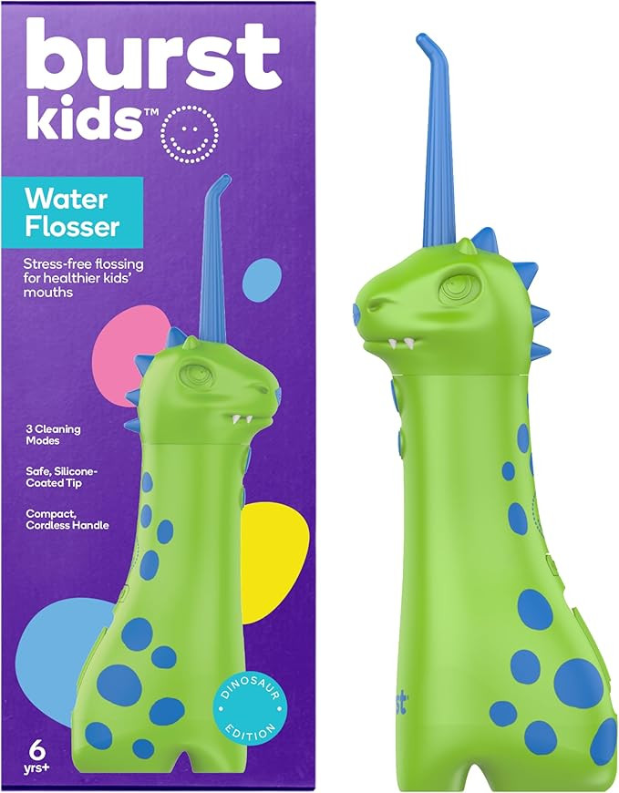 BURST Kids Water Flosser (Dinosaur) | Cordless & Rechargeable Water Flosser for Teeth | 3 Gentle ... | Amazon (US)
