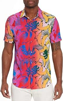 Robert Graham Men's Banana Split S/S Woven Shirt | Amazon (US)